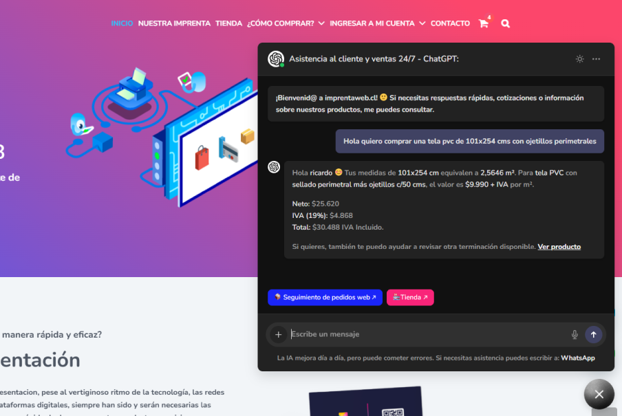 Tienda Virtual con Webpay y asistente de ventas con IA 24/7 - Imagen 2
